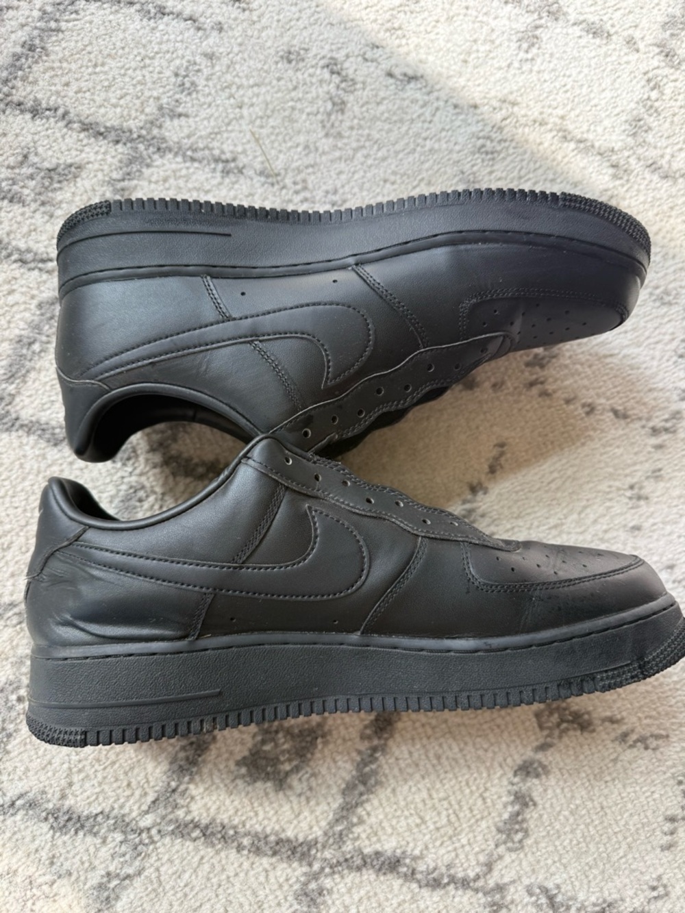 Nike Men's All-Black Leather Air Force